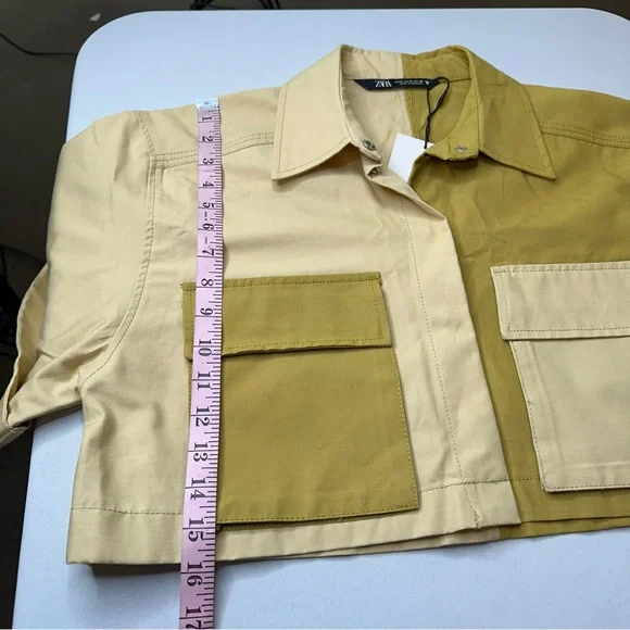 Zara Two-Tone Green and Cream Skirt Set - Picture 14 of 16